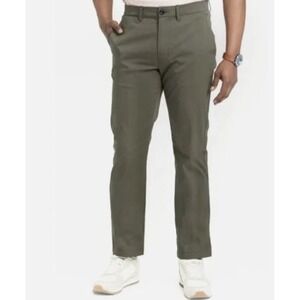NEW MENS GOODFELLOW & CO SLIM TECH CHINO OLIVE GREEN PANTS SIZE 34 X 30